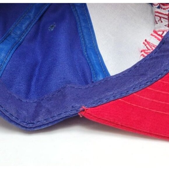 Vintage Jim Beam Blue Red Adjustable Snapback Baseball Hat Cap OSFM - Picture 10 of 12